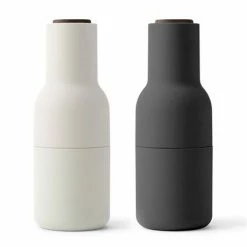 Menu - Bottle Grinder W/Walnut Lid Ash & Carbon Set 2pce