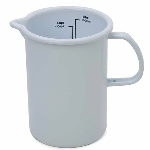 Falcon - Enamel Measuring Jug White 1L