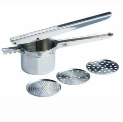 Cuisena - Stainless Steel Potato Ricer With 3 Discs